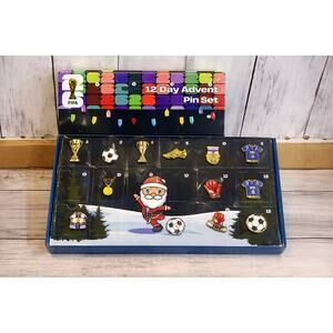 FIFA 12 Day Advent Pin Set  Soccer Christmas Countdown Calendar, New in Box